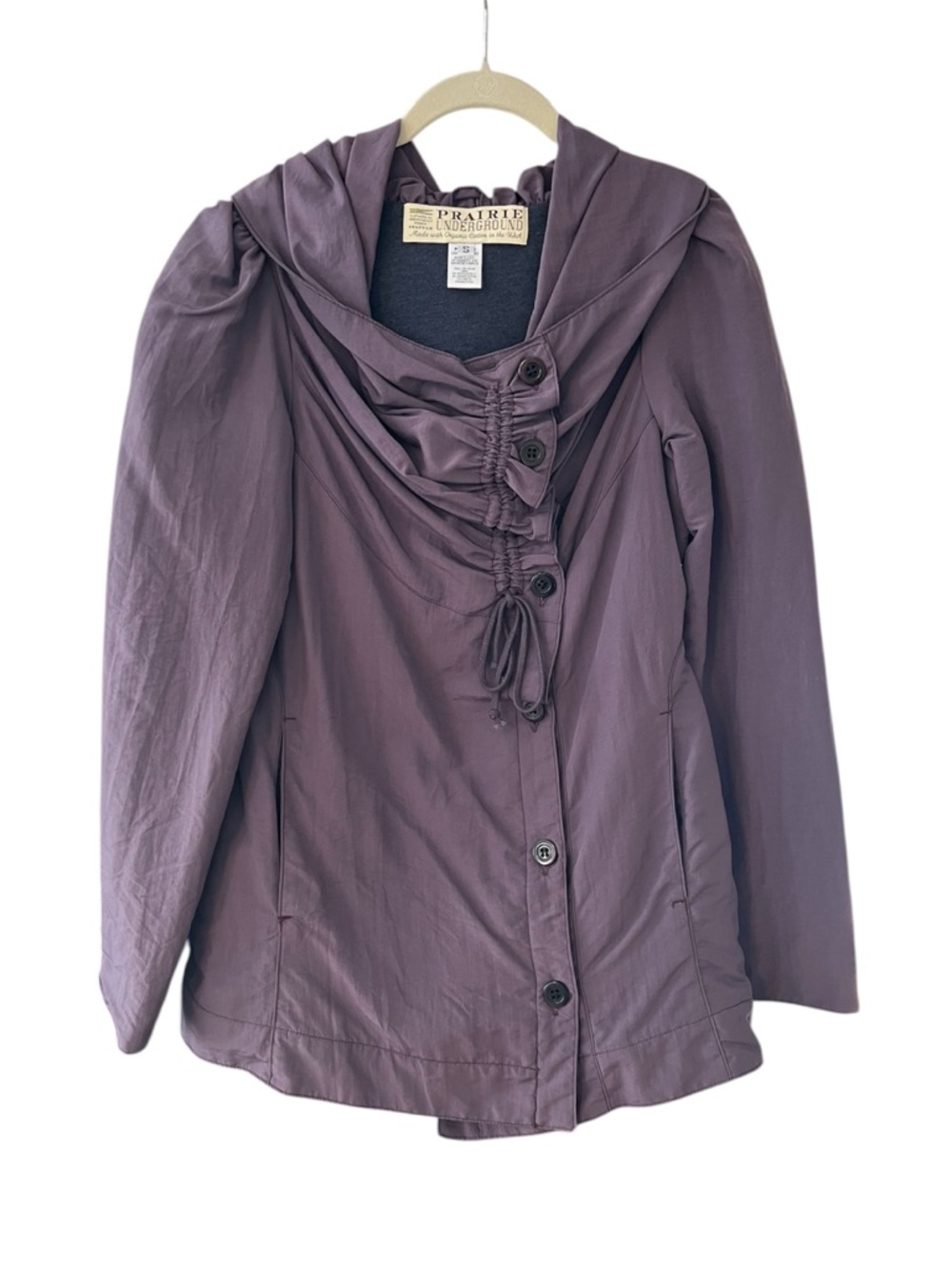 Prairie Underground Purple Spindle Hoodie Lined Jacket Size Small